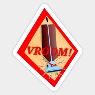 VROOM! Vacuum on the move! Sticker